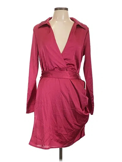 Pre-owned Boohoo Cocktail Dress In Burgundy