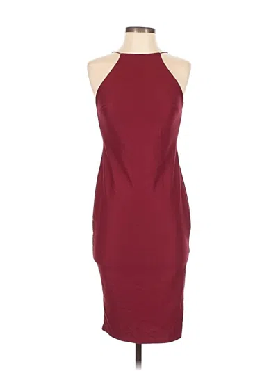 Pre-owned Boohoo Cocktail Dress In Burgundy