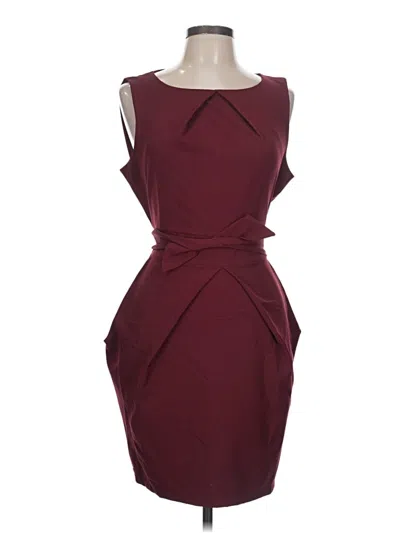 Pre-owned Boohoo Cocktail Dress In Burgundy