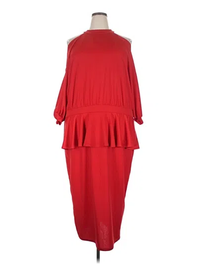 Pre-owned Boohoo Cocktail Dress In Red