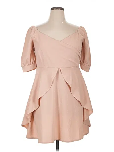 Pre-owned Boohoo Cocktail Dress In Tan