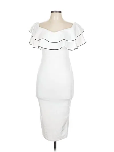 Pre-owned Boohoo Cocktail Dress In White