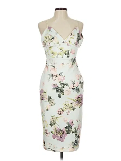 Pre-owned Boohoo Cocktail Dress In White