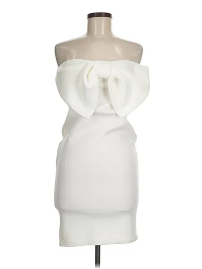Pre-owned Boohoo Cocktail Dress In White