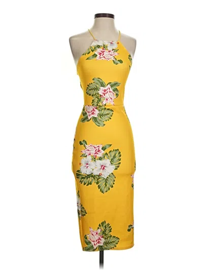 Pre-owned Boohoo Cocktail Dress In Yellow