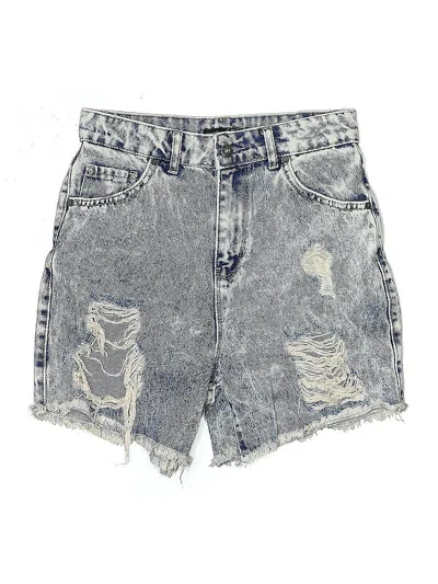 Pre-owned Boohoo Denim Shorts In Gray