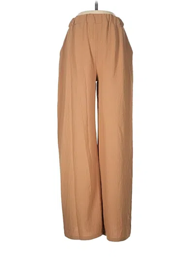 Pre-owned Boohoo Dress Pants In Tan