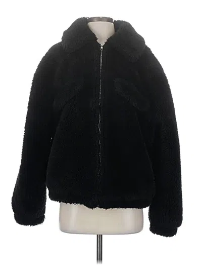 Pre-owned Boohoo Faux Fur Jacket In Black