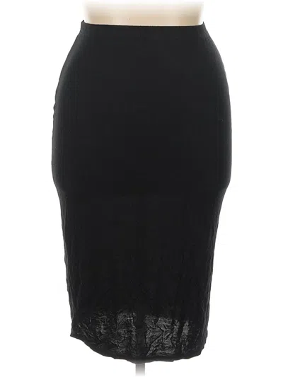 Pre-owned Boohoo Formal Skirt In Black