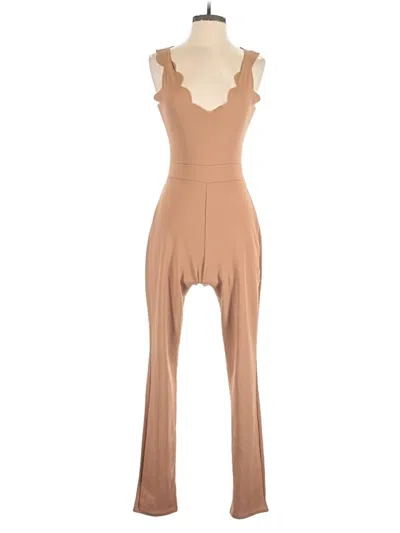 Pre-owned Boohoo Jumpsuit In Tan