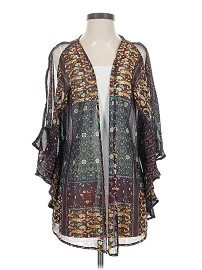 Pre-owned Boohoo Kimono In Blue