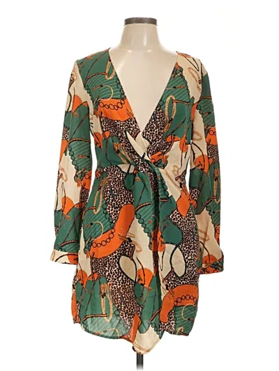 Pre-owned Boohoo Kimono In Green
