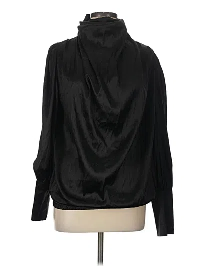Pre-owned Boohoo Long Sleeve Blouse In Black