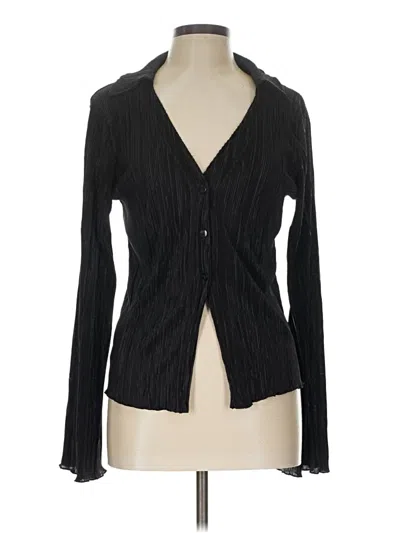 Pre-owned Boohoo Long Sleeve Blouse In Black
