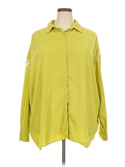 Pre-owned Boohoo Long Sleeve Blouse In Green
