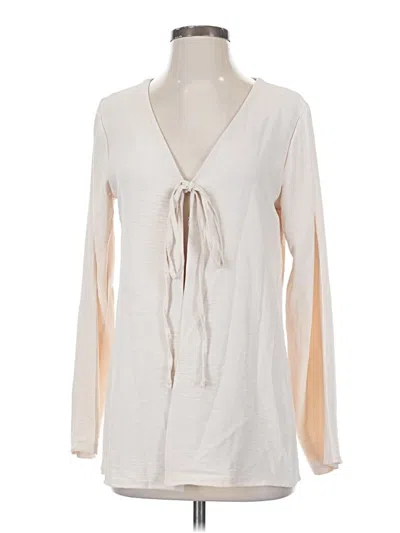 Pre-owned Boohoo Long Sleeve Blouse In Ivory