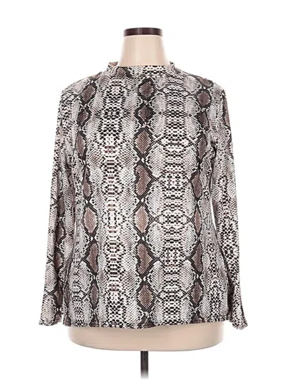 Pre-owned Boohoo Long Sleeve Blouse In Silver