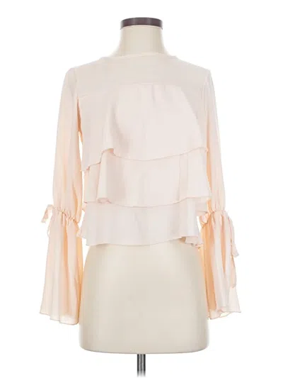 Pre-owned Boohoo Long Sleeve Blouse In White
