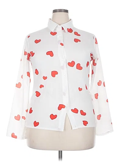 Pre-owned Boohoo Long Sleeve Blouse In White
