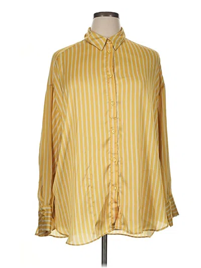 Pre-owned Boohoo Long Sleeve Blouse In Yellow