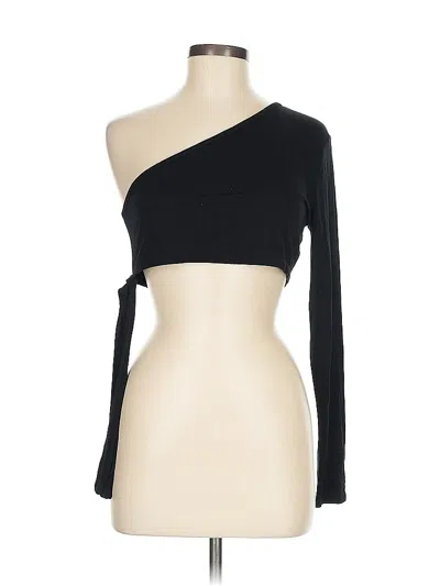 Pre-owned Boohoo Long Sleeve T-shirt In Black