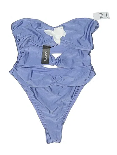 Boohoo One Piece Swimsuit In Blue
