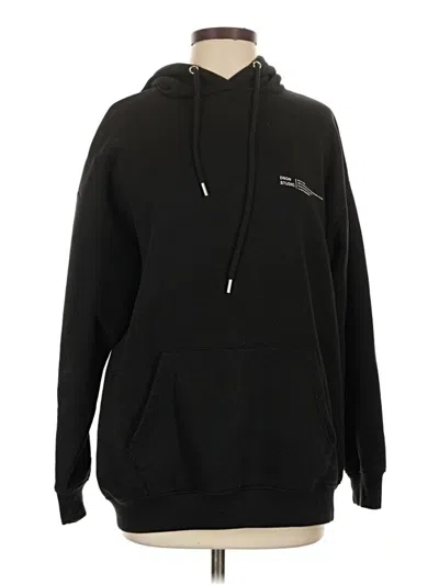 Pre-owned Boohoo Pullover Hoodie In Black