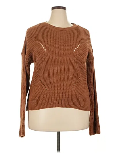 Boohoo Pullover Sweater In Brown