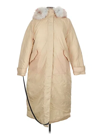 Boohoo Raincoat In Gold