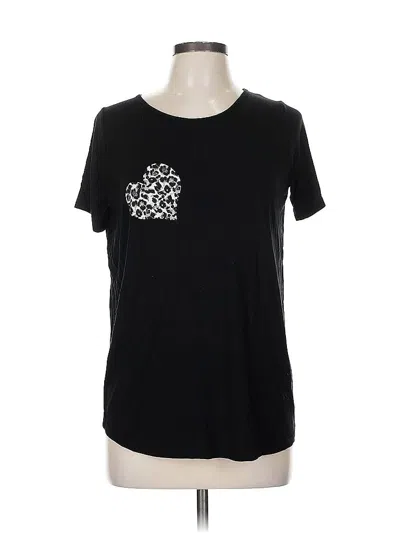 Pre-owned Boohoo Short Sleeve T-shirt In Black