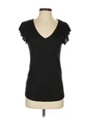 Boohoo Short Sleeve Top Black Sweetheart Neckline Tops In Black