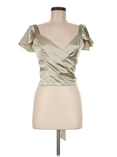 Pre-owned Boohoo Short Sleeve Top Silver Sweetheart Neckline Tops