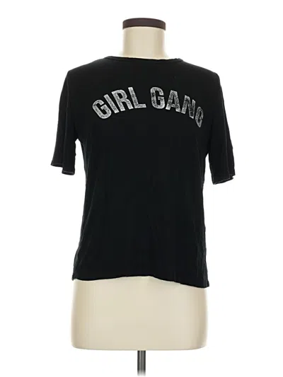 Pre-owned Boohoo Short Sleeve T-shirt In Black
