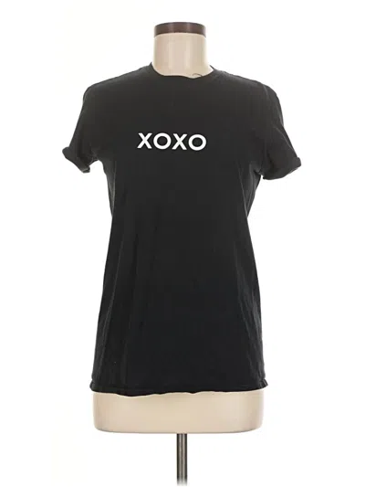 Pre-owned Boohoo Short Sleeve T-shirt In Black