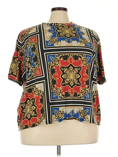 Pre-owned Boohoo Short Sleeve T-shirt In Gold