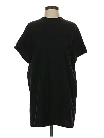 Pre-owned Boohoo Short Sleeve Turtleneck In Black