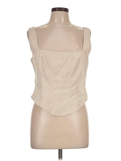 Pre-owned Boohoo Sleeveless Blouse In Ivory