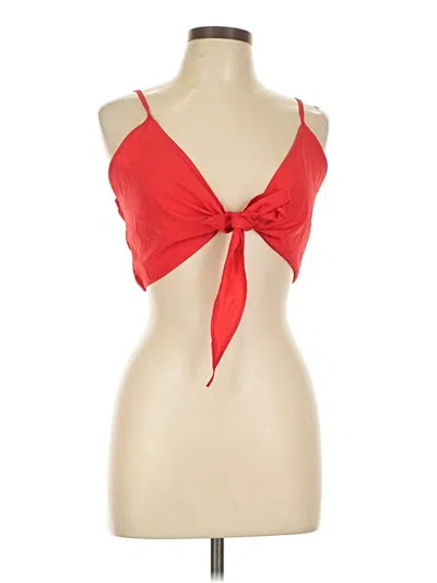 Pre-owned Boohoo Sleeveless Blouse In Red