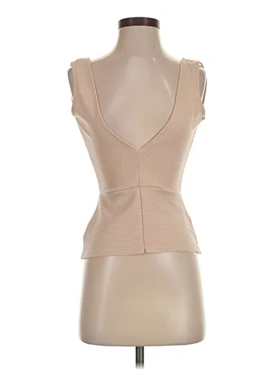 Pre-owned Boohoo Sleeveless Blouse In Tan