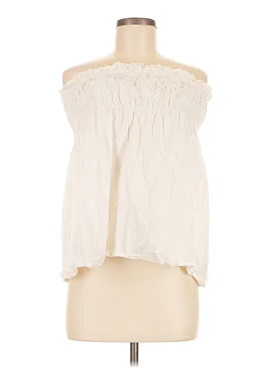 Pre-owned Boohoo Sleeveless Blouse In White