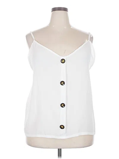 Pre-owned Boohoo Sleeveless Blouse In White