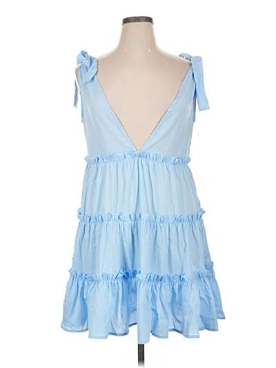 Pre-owned Boohoo Sleeveless Top Blue Halter Neckline Tops