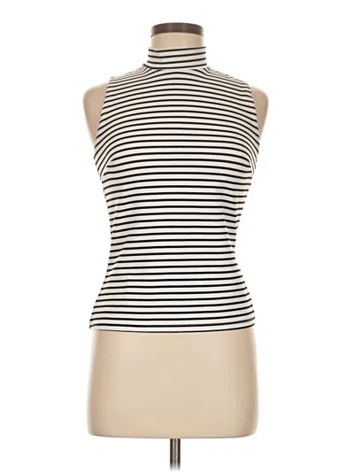 Pre-owned Boohoo Sleeveless Top Ivory Halter Neckline Tops In White