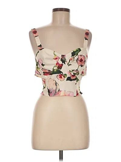 Pre-owned Boohoo Sleeveless Top Ivory Strapless Neckline Tops