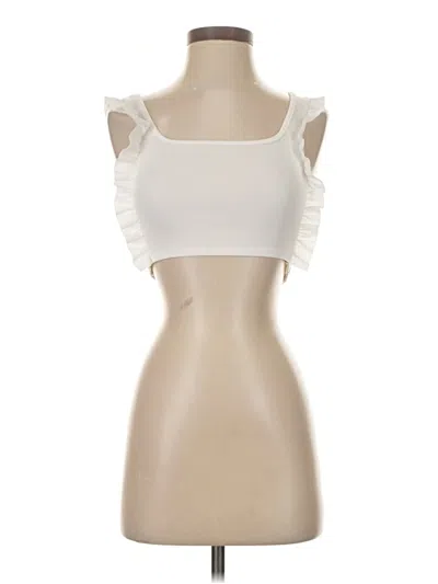 Pre-owned Boohoo Sleeveless Top Ivory Sweetheart Neckline Tops