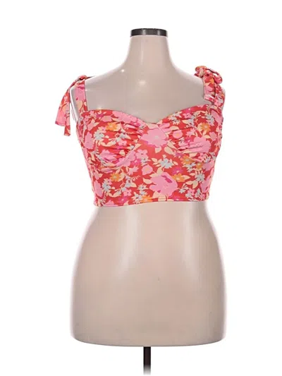 Pre-owned Boohoo Sleeveless Top Pink Sweetheart Neckline Tops