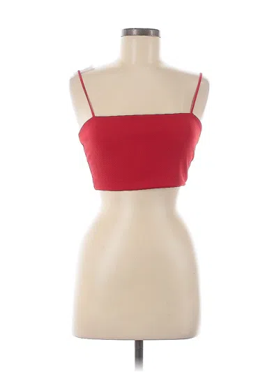 Pre-owned Boohoo Sleeveless Top Red Sweetheart Neckline Tops