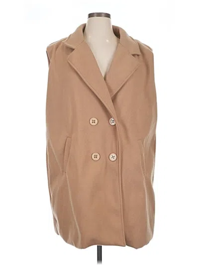 Pre-owned Boohoo Sweater Vest In Tan