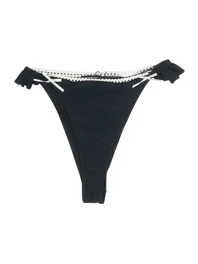 Pre-owned Boohoo Swimsuit Bottoms In Black