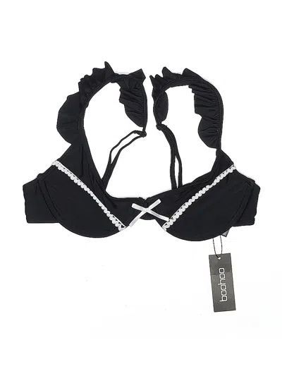 Pre-owned Boohoo Swimsuit Top Black Swimwear